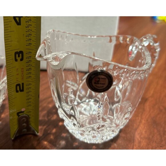 Vintage Yugoslavian Lead Crystal Creamer & Sugar Bowl Set - Picture 6 of 10